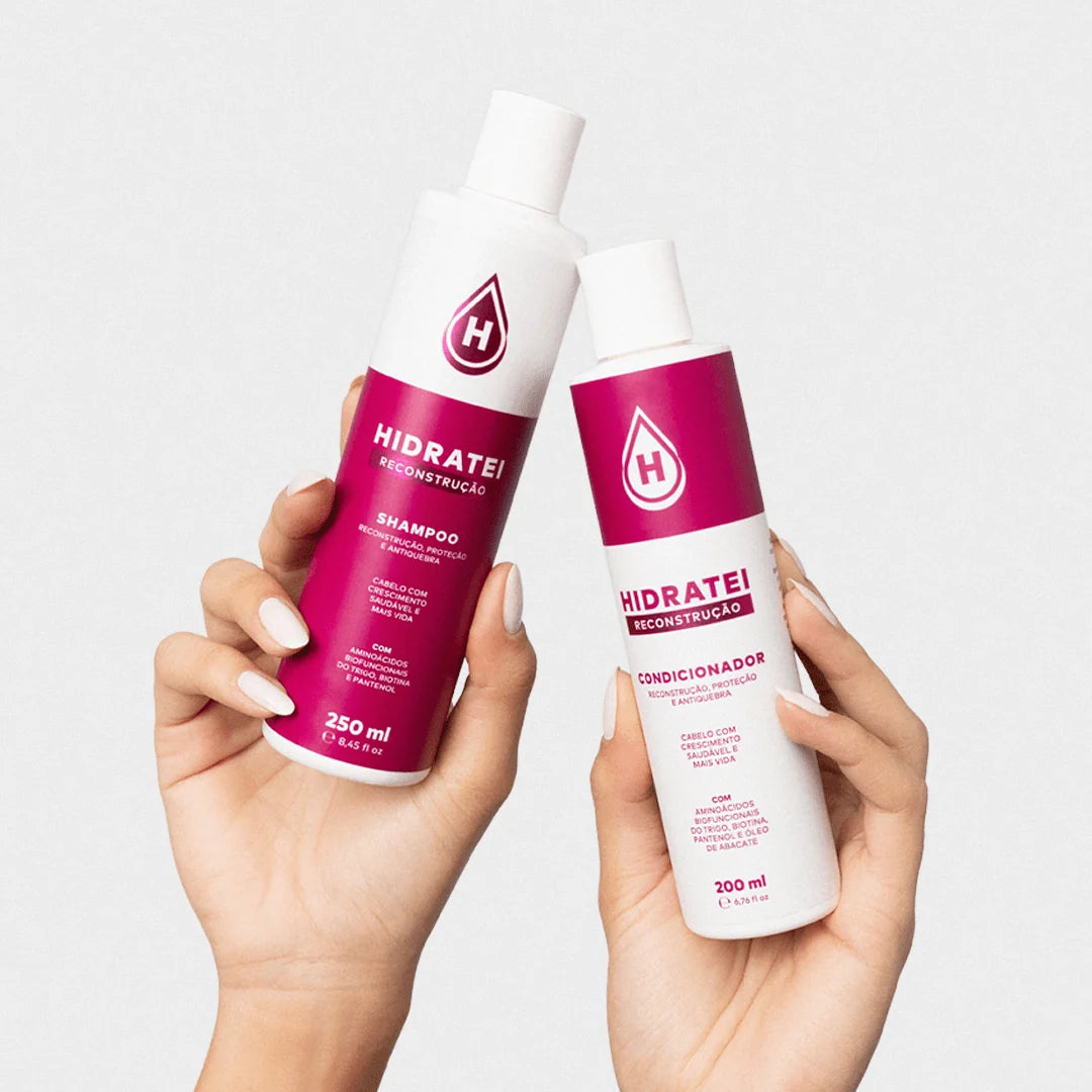 Hidratei Kit Reconstrução Shampoo 250ml + Condicionador 200ml (450ml)